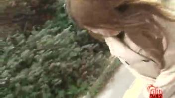 Japanese female passes gas in public 4