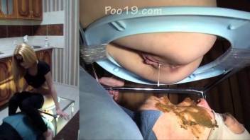 Teen girls feces slave oral reception